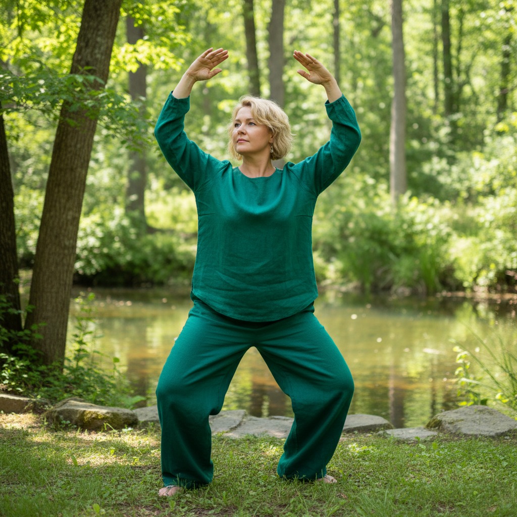 Qigong oefening Houtelement